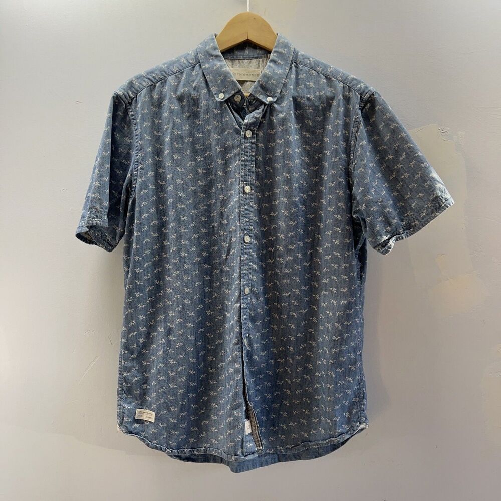 7 Diamonds Floral Button Up Shirt Men's Size L